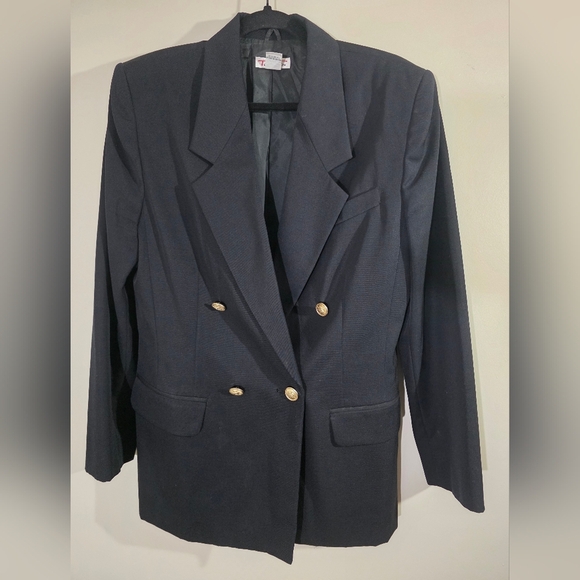 Vintage Talbots Black Blazer with Gold Buttons - Picture 1 of 6